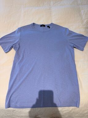 Theory Men's Crew Neck Short Sleeve Tee in Lavender Blue